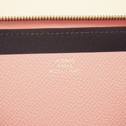 Hermes Shoulder Wallet Nouveau to Go Swift Veau Lime Cuy Veur Mauve Silvestre — view 4