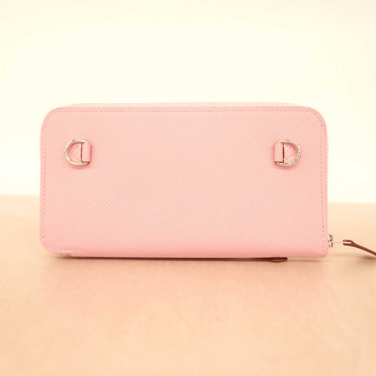 Hermes Shoulder Wallet Nouveau to Go Swift Veau Lime Cuy Veur Mauve Silvestre — view 6
