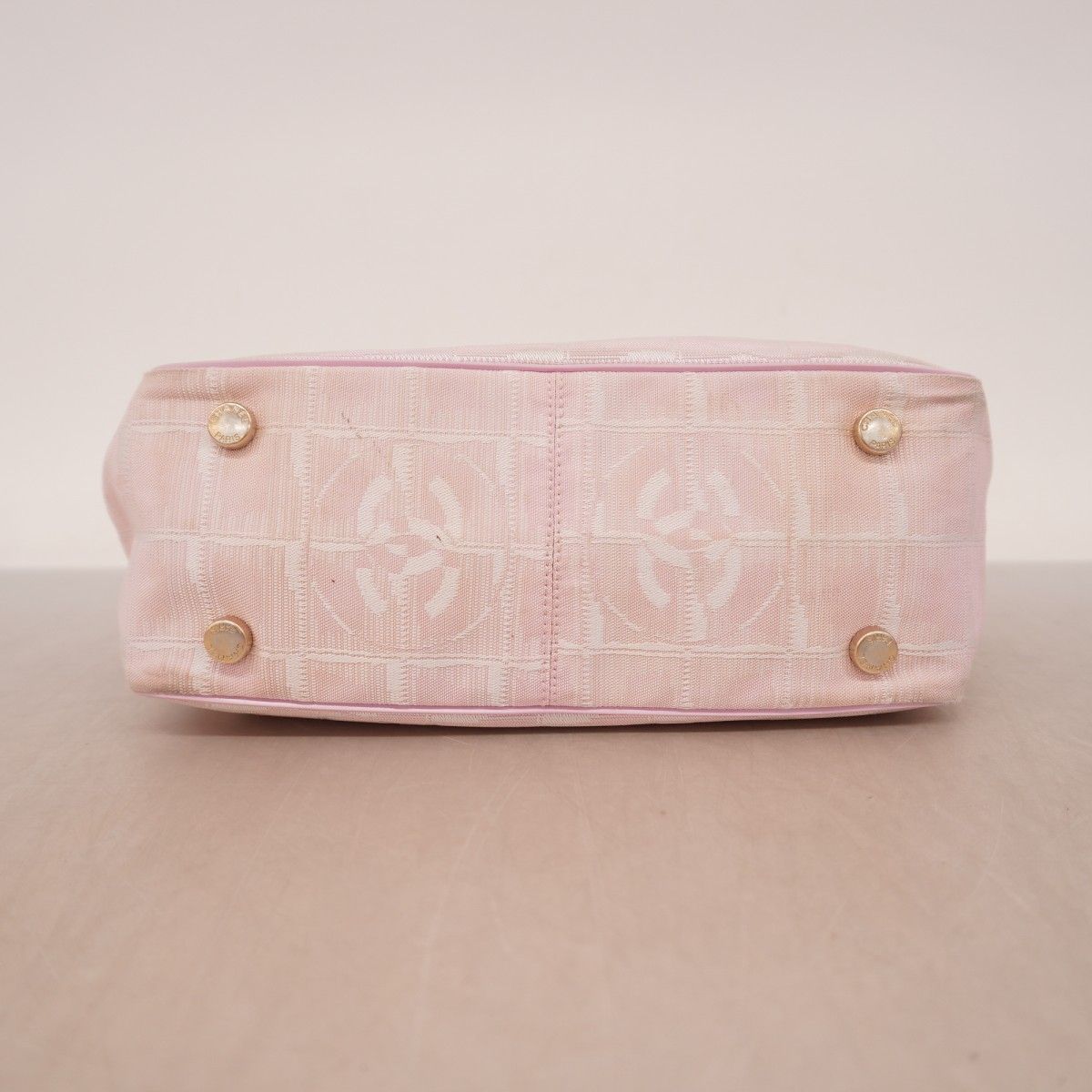 Chanel Tote New Travel Nylon Pink Champagne Gold — view 3