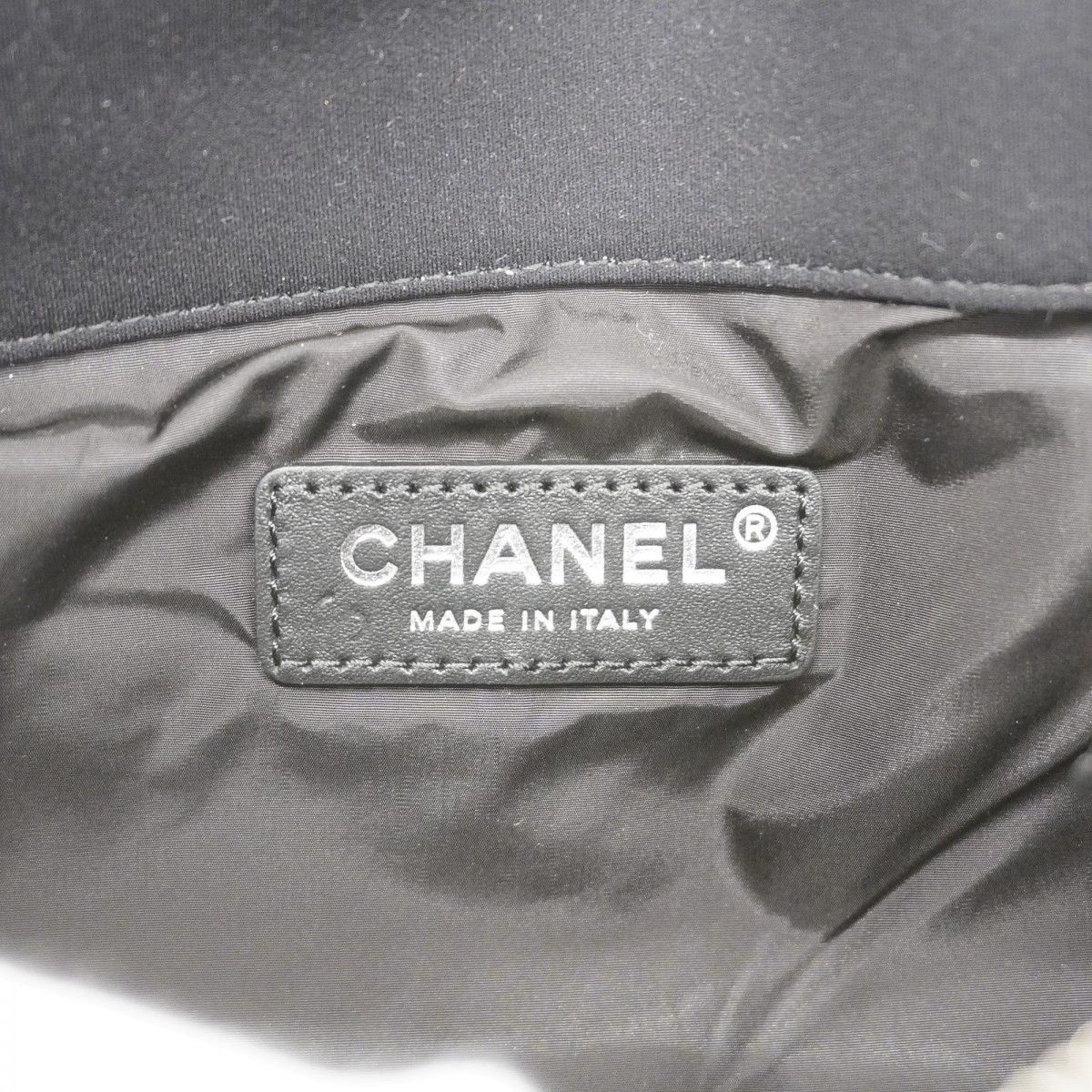 Chanel Waist Bag Jersey Black Silver — view 5