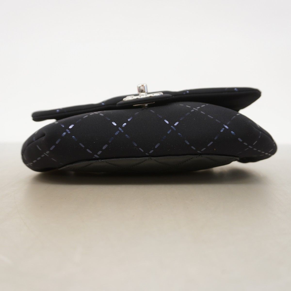 Chanel Waist Bag Jersey Black Silver — view 3