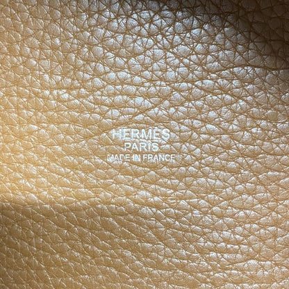Hermes Handbag Picotin Lock PM Taurillon Clemence Gold Silver — view 5