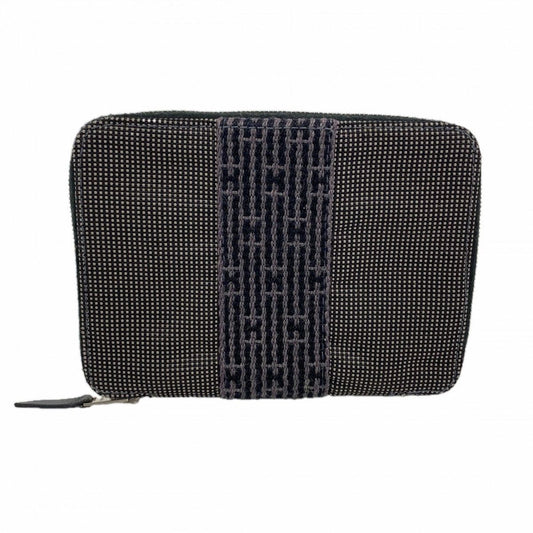 Hermes Coin Case Her Line Purse PM Canvas Gray Silver