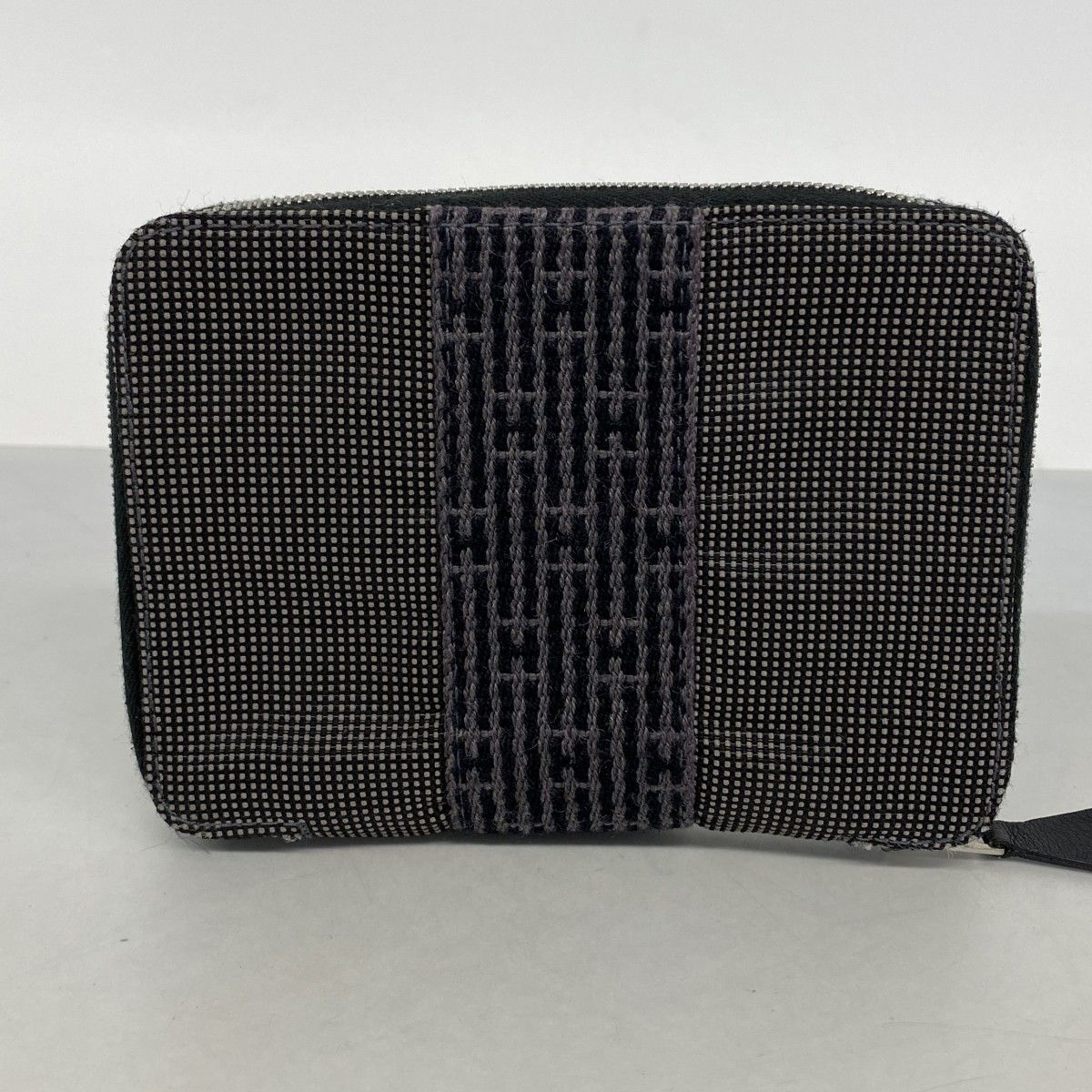 Hermes Coin Case Her Line Purse PM Canvas Gray Silver — view 8