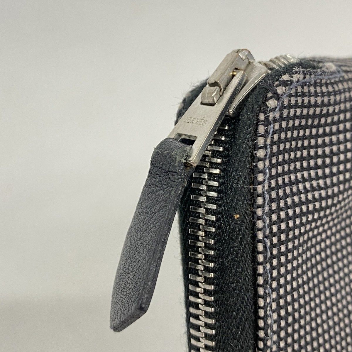 Hermes Coin Case Her Line Purse PM Canvas Gray Silver — view 5