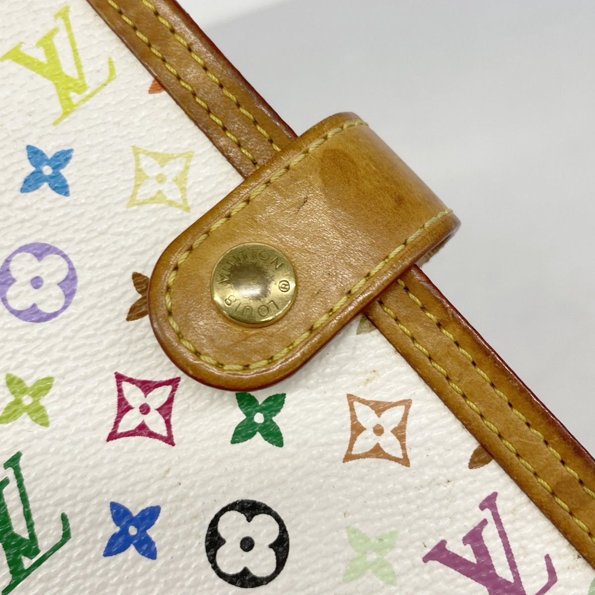 Louis Vuitton Notebook Cover Monogram Multicolor Agenda PM Blanc — view 8