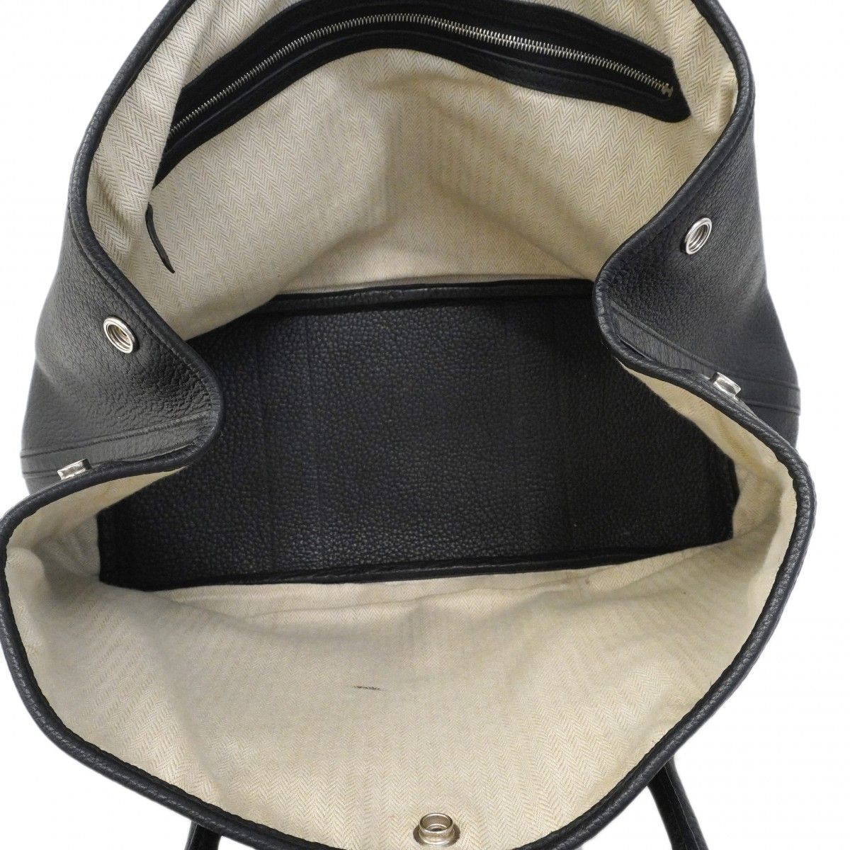 Hermes Tote Garden Party PM Negonda Black Silver — view 4