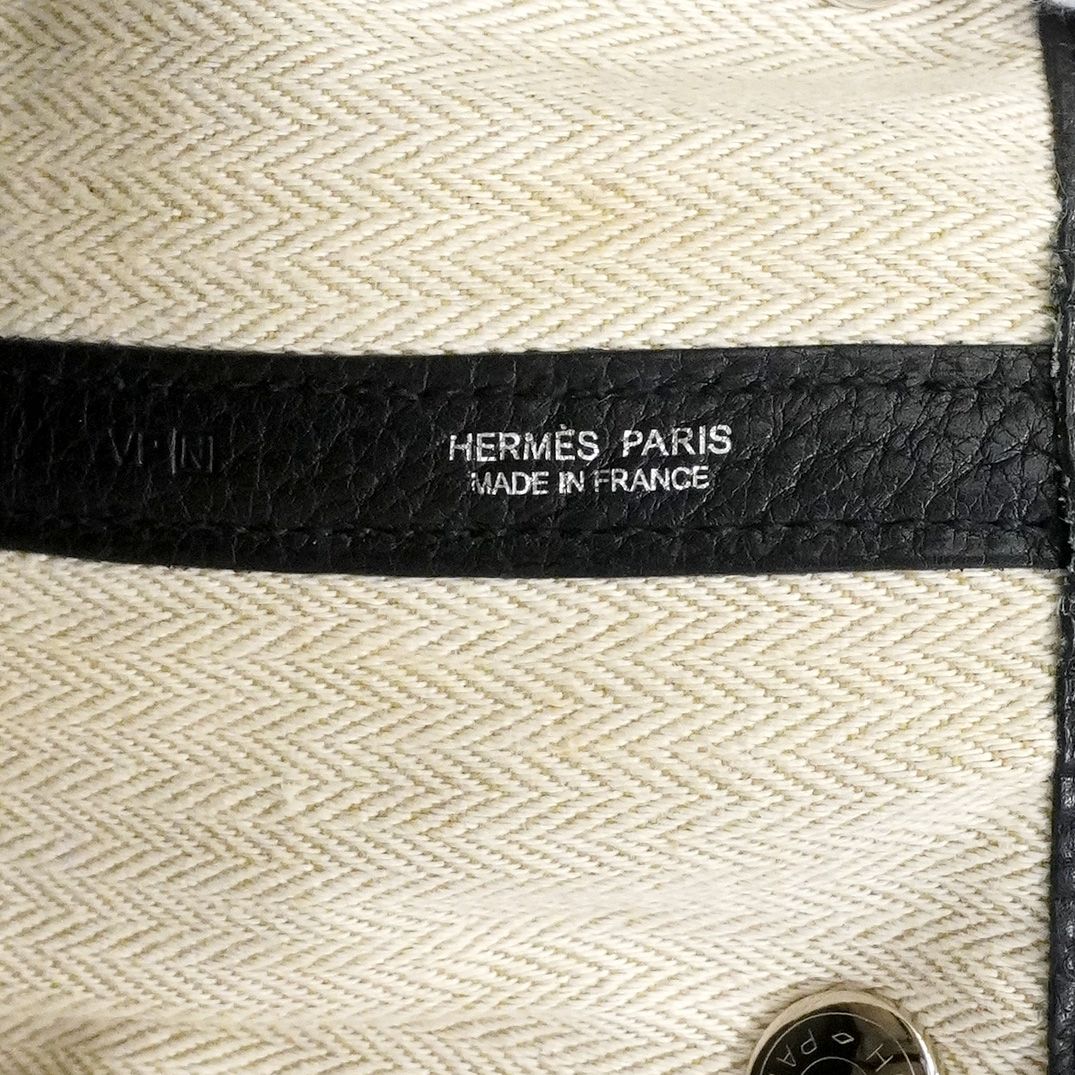 Hermes Tote Garden Party PM Negonda Black Silver — view 5