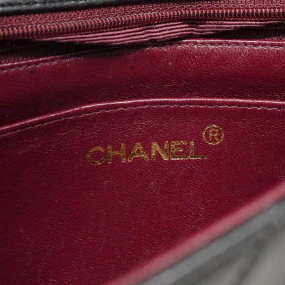 Chanel Shoulder Bag Mini Quilted Lambskin Black Gold — view 5