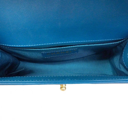Chanel Shoulder Bag Body Stitch Lambskin Blue Chien Pants Gold — view 4