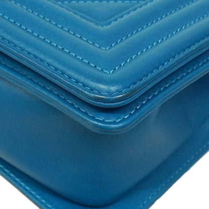 Chanel Shoulder Bag Body Stitch Lambskin Blue Chien Pants Gold — view 6