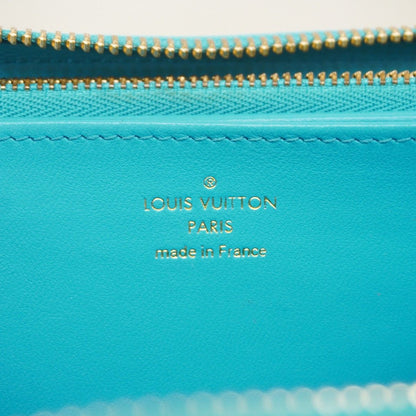 Louis Vuitton Wallet Cousin Zippy Turquoise Blue — view 4
