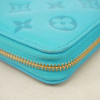 Louis Vuitton Wallet Cousin Zippy Turquoise Blue — view 6