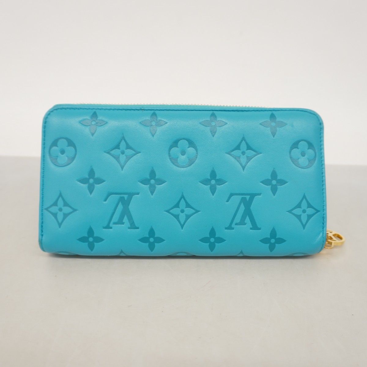 Louis Vuitton Wallet Cousin Zippy Turquoise Blue — view 8