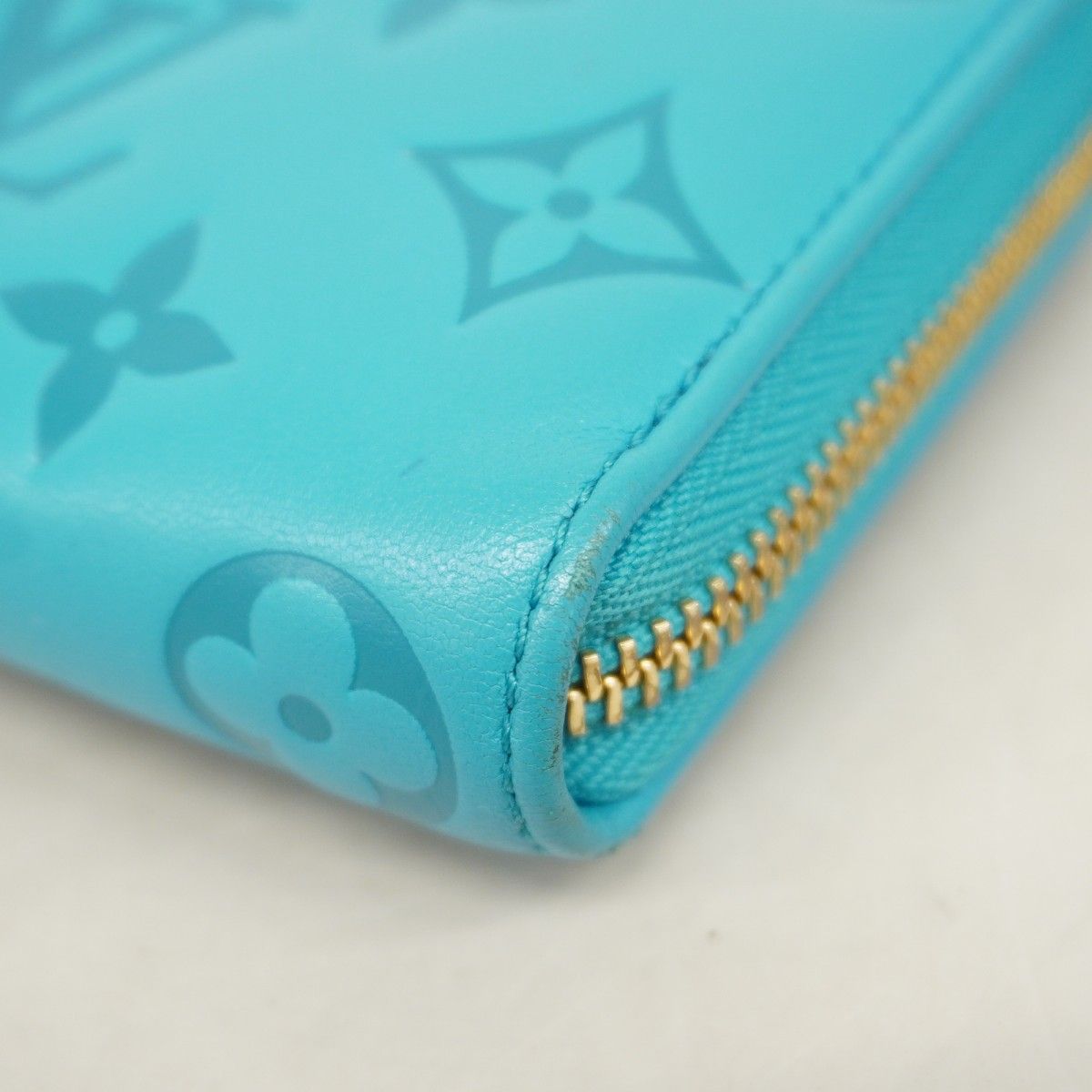 Louis Vuitton Wallet Cousin Zippy Turquoise Blue — view 7
