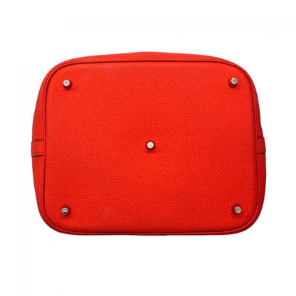 Hermes Handbag Picotin Lock GM Taurillon Clemence Rouge Casac Silver — view 3