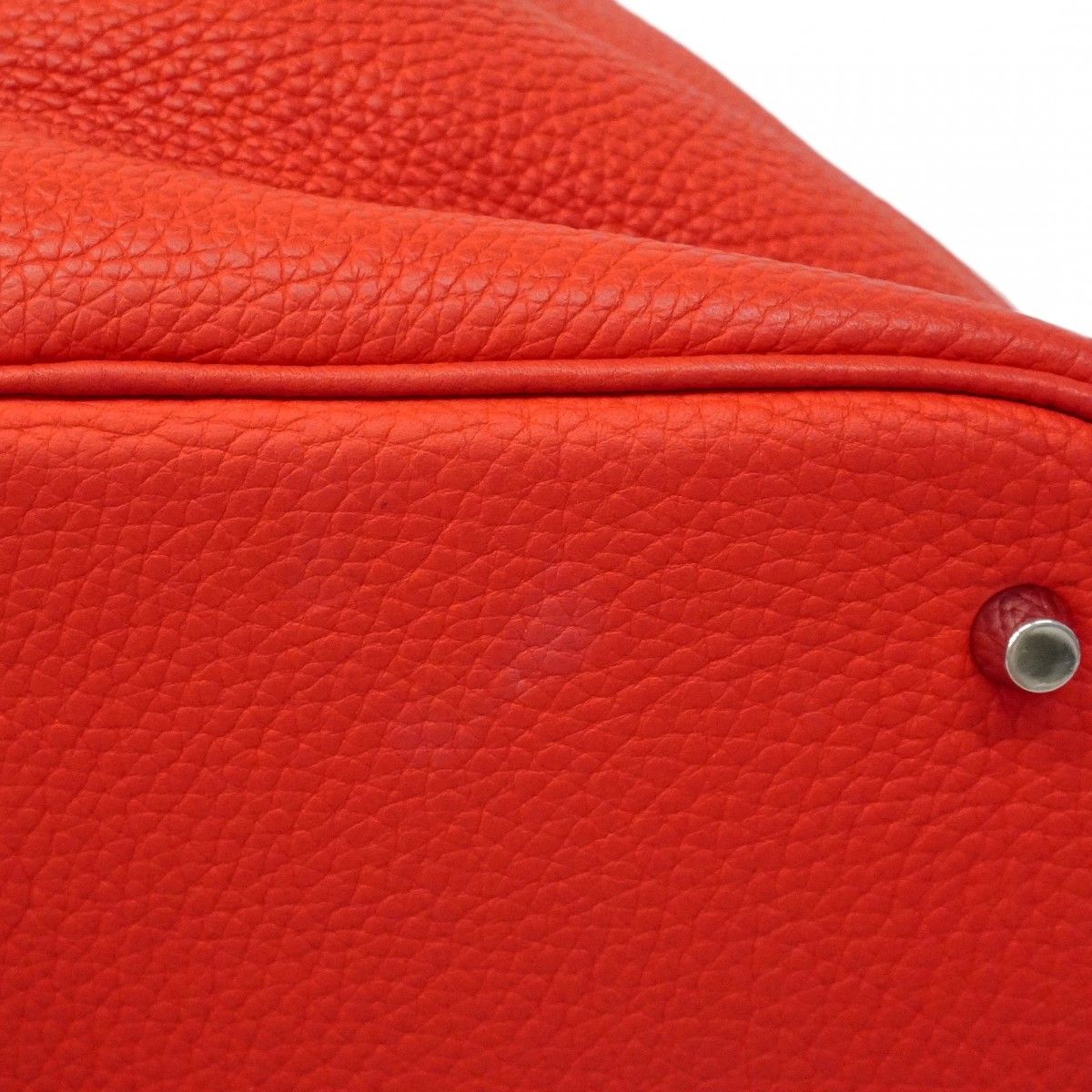 Hermes Handbag Picotin Lock GM Taurillon Clemence Rouge Casac Silver — view 7