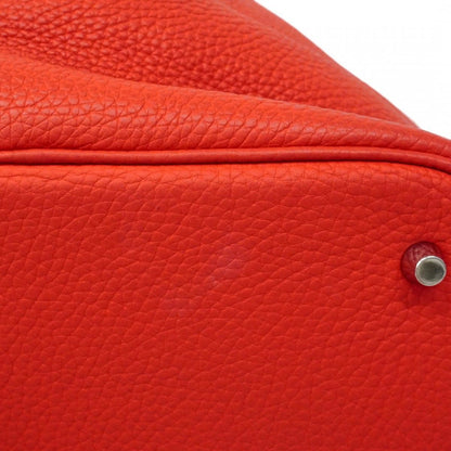 Hermes Handbag Picotin Lock GM Taurillon Clemence Rouge Casac Silver — view 7