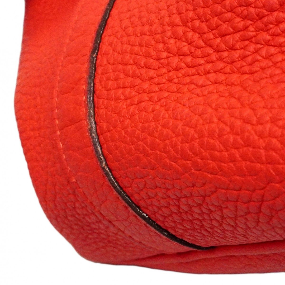Hermes Handbag Picotin Lock GM Taurillon Clemence Rouge Casac Silver — view 6