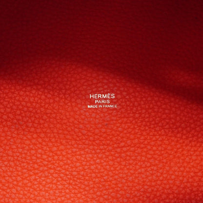 Hermes Handbag Picotin Lock GM Taurillon Clemence Rouge Casac Silver — view 5