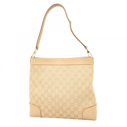 Gucci Shoulder Bag GG Canvas Beige Champagne Gold