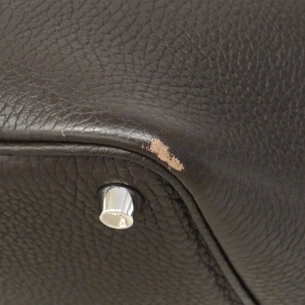 Hermes Handbag Picotin Lock PM Taurillon Clemence Ebene Silver — view 6