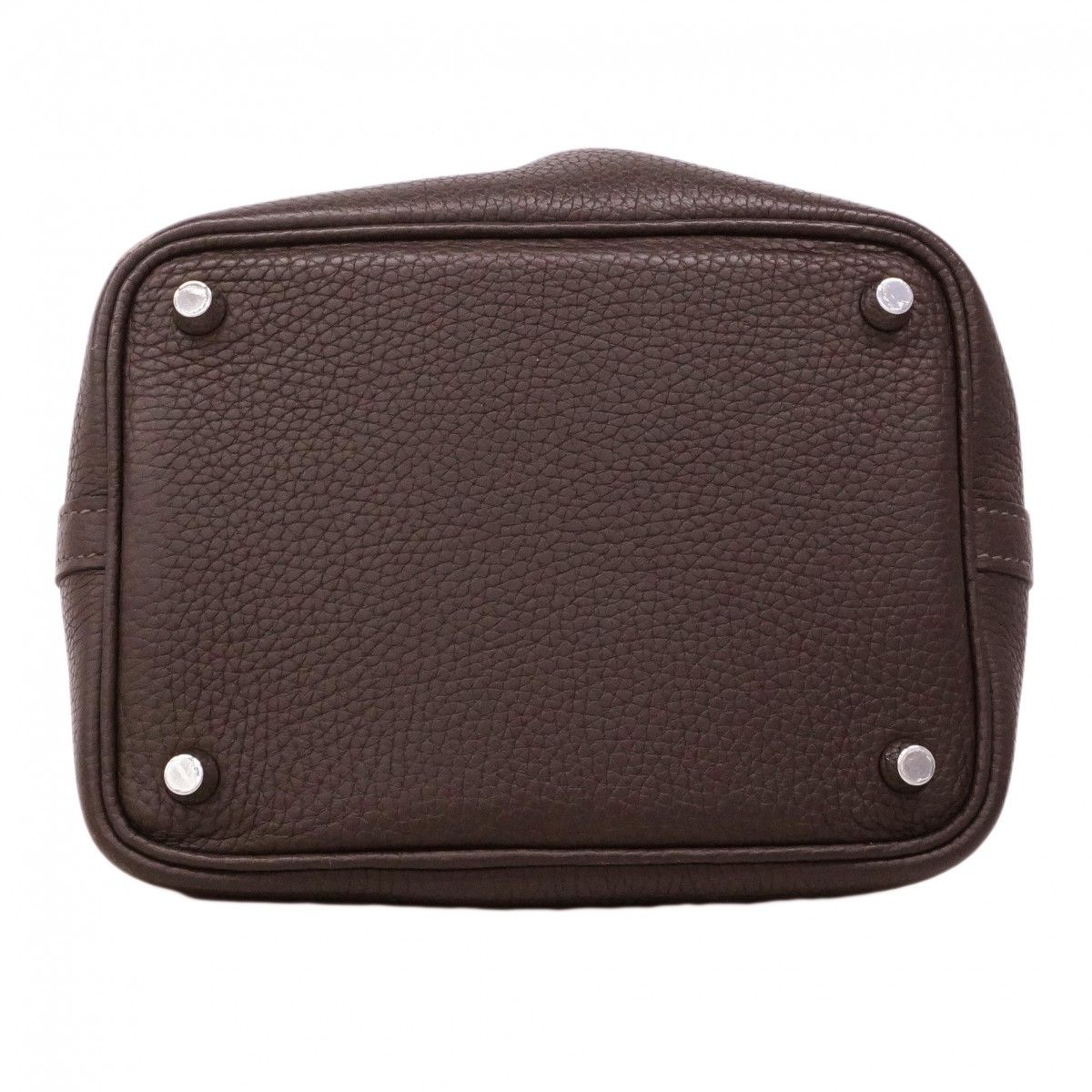Hermes Handbag Picotin Lock PM Taurillon Clemence Ebene Silver — view 3