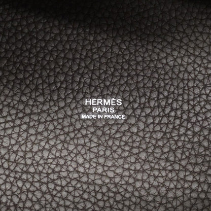 Hermes Handbag Picotin Lock PM Taurillon Clemence Ebene Silver — view 5