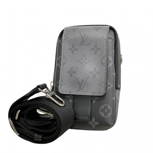 Louis Vuitton Shoulder Bag Monogram Eclipse Reverse Double Phone Pouch Gray
