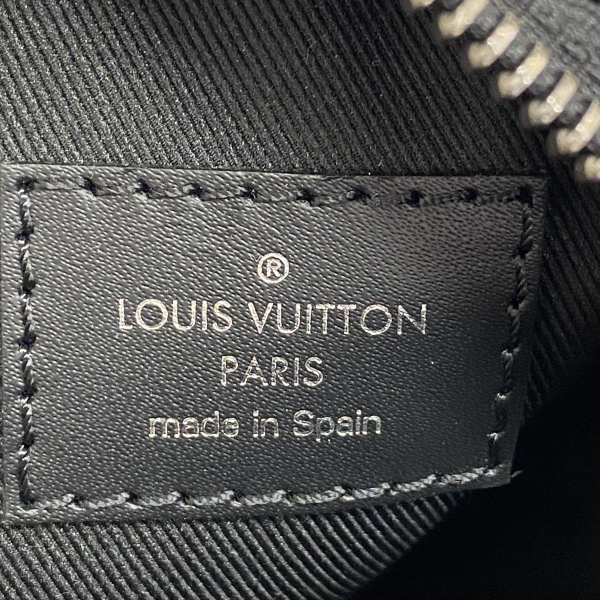 Louis Vuitton Shoulder Bag Monogram Eclipse Reverse Double Phone Pouch Gray — view 5