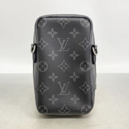 Louis Vuitton Shoulder Bag Monogram Eclipse Reverse Double Phone Pouch Gray — view 6