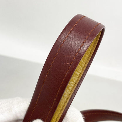 Cartier Shoulder Bag Must Leather Beige Bordeaux Gold — view 8