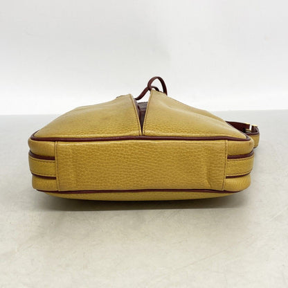 Cartier Shoulder Bag Must Leather Beige Bordeaux Gold — view 3