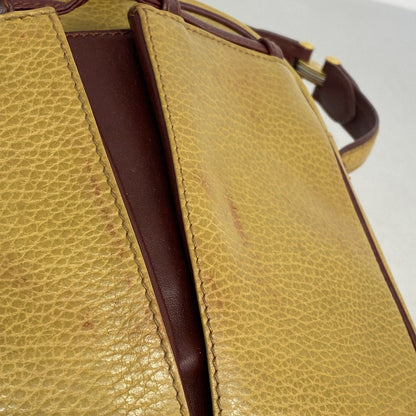 Cartier Shoulder Bag Must Leather Beige Bordeaux Gold — view 6