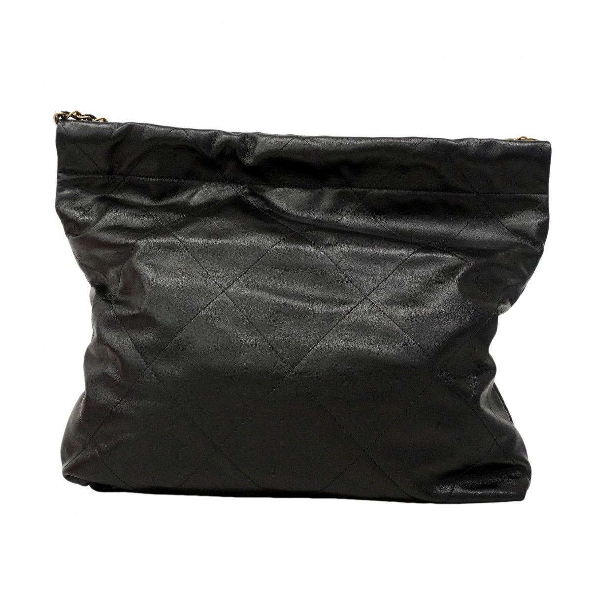 Chanel Shoulder Bag 22 Calf Black Chien Pants Gold — view 7