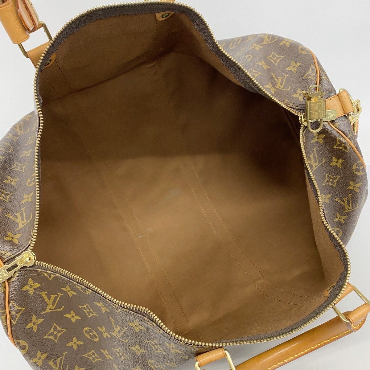 Louis Vuitton Boston Bag Monogram Keepall Bandouliere 55 Brown — view 4