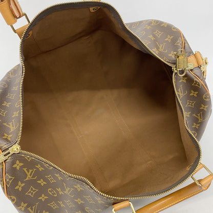 Louis Vuitton Boston Bag Monogram Keepall Bandouliere 55 Brown — view 4