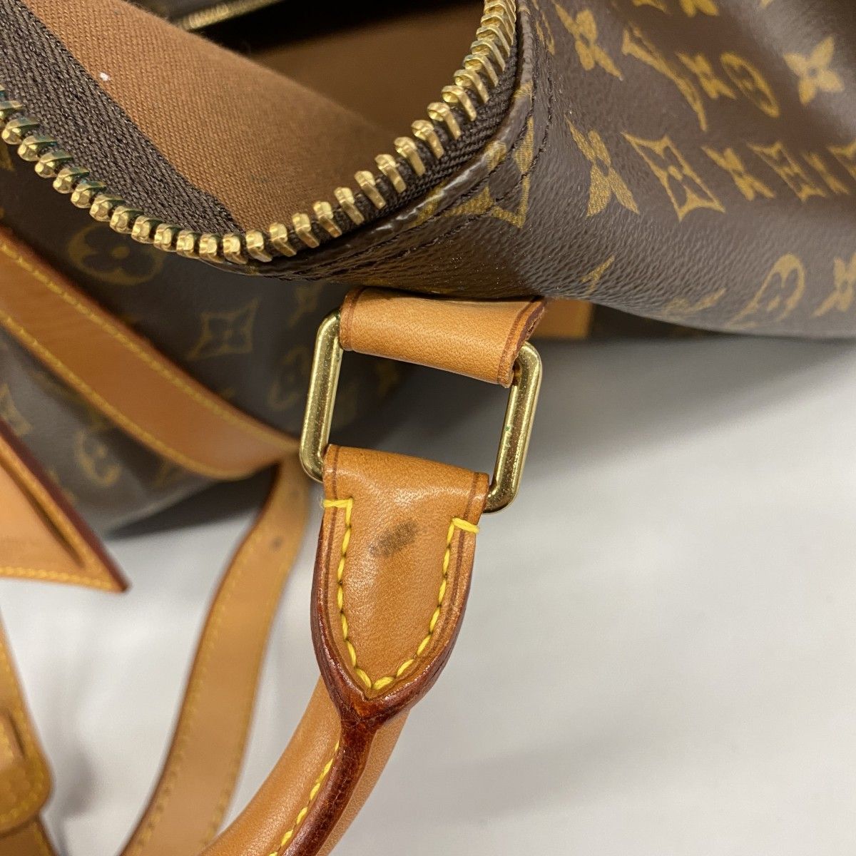 Louis Vuitton Boston Bag Monogram Keepall Bandouliere 55 Brown — view 8