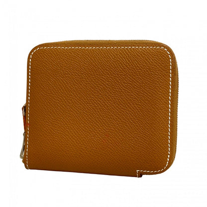 Hermes Coin Case Azap Silk Compact Veau Gold Silver