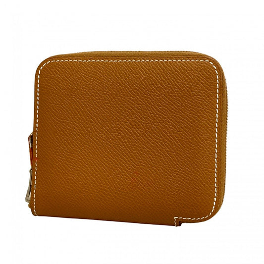 Hermes Coin Case Azap Silk Compact Veau Gold Silver