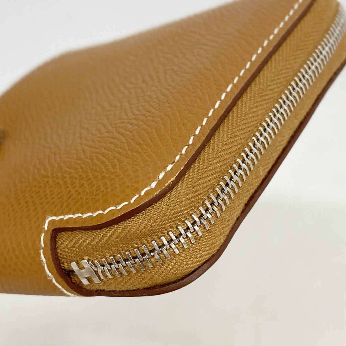 Hermes Coin Case Azap Silk Compact Veau Gold Silver — view 5