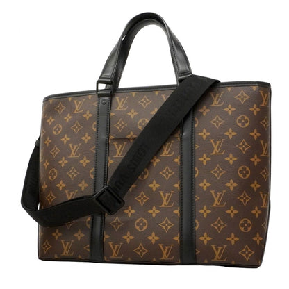 Louis Vuitton Tote Monogram Macassar Weekend PM Brown Noir 2-Way