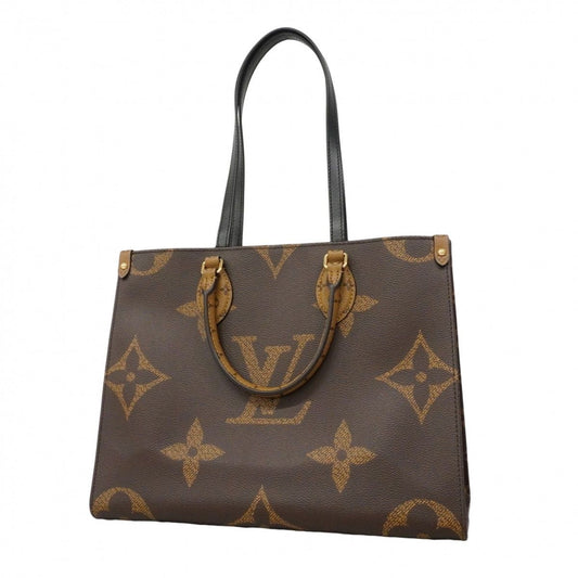 Louis Vuitton Tote Monogram Reverse Giant On The Go MM Brown