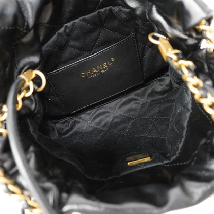 Chanel Handbag 22 Calf Black Gold 2-Way — view 4