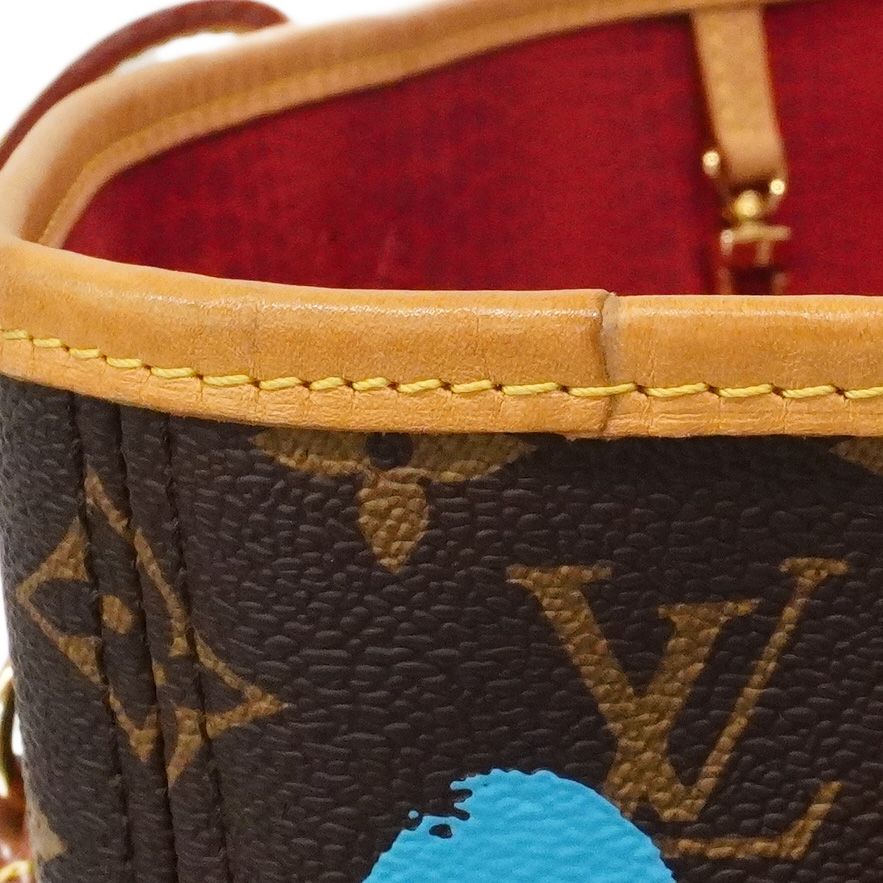 Louis Vuitton Tote Monogram Neverfull MM Brown Multicolor Yayoi Kusama Collabora — view 8