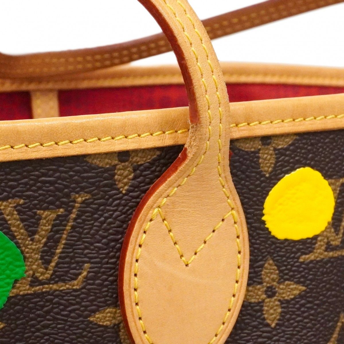 Louis Vuitton Tote Monogram Neverfull MM Brown Multicolor Yayoi Kusama Collabora — view 7