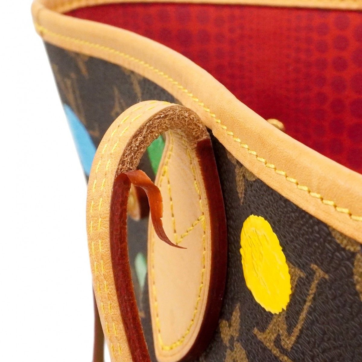 Louis Vuitton Tote Monogram Neverfull MM Brown Multicolor Yayoi Kusama Collabora — view 6
