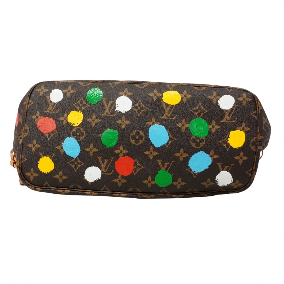 Louis Vuitton Tote Monogram Neverfull MM Brown Multicolor Yayoi Kusama Collabora — view 3