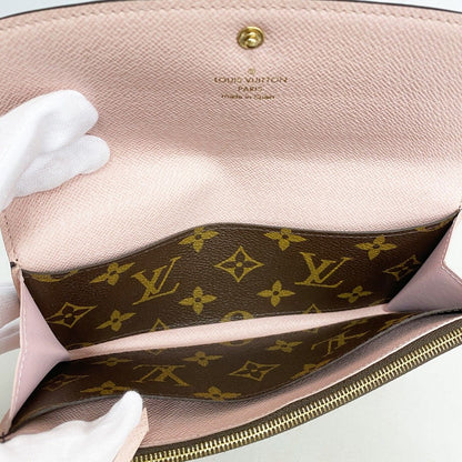 Louis Vuitton Wallet Monogram Portefeuille Emily Brown Rose Velours — view 3