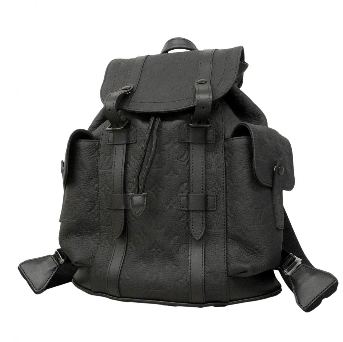Louis Vuitton Backpack Monogram Taurillon Christopher PM Black